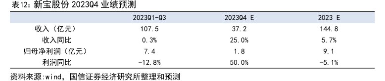 <hl>新</hl><hl>宝</hl><hl>股</hl><hl>份</hl>2023Q4业绩预测