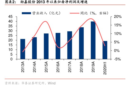 图<hl>劲</hl><hl>嘉</hl><hl>股</hl><hl>份</hl>2013年以来归母净利润及增速