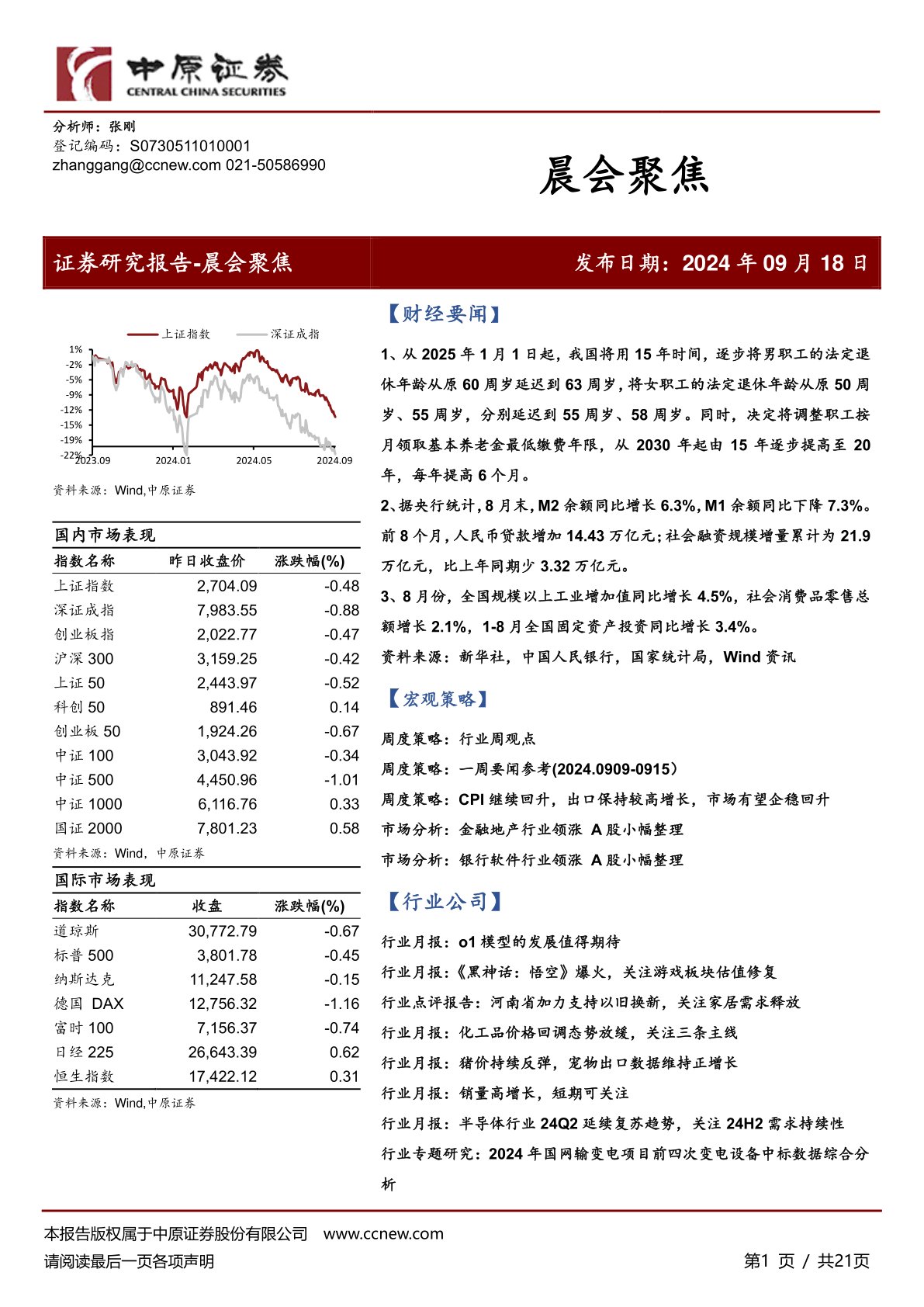 晨会聚焦