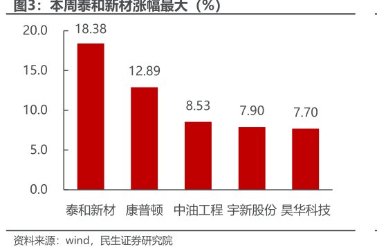 本周<hl>泰</hl><hl>和</hl><hl>新</hl><hl>材</hl>涨幅最大（%）