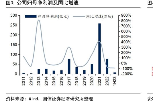 公司归母净利润及同比增速