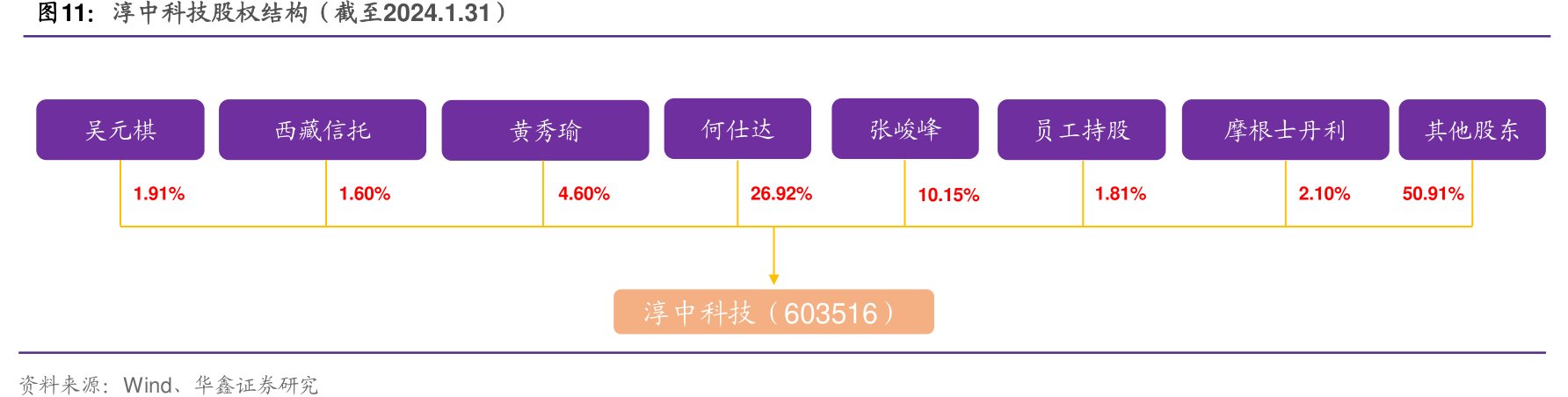 <hl>淳</hl><hl>中</hl><hl>科</hl><hl>技</hl>股权结构（截至2024.1.31）