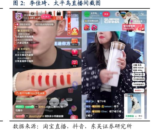 李佳琦、<hl>太</hl><hl>平</hl><hl>鸟</hl>直播间截图