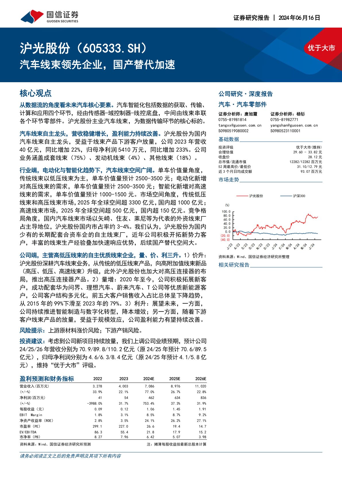 汽车线束领先企业,国产替代加速