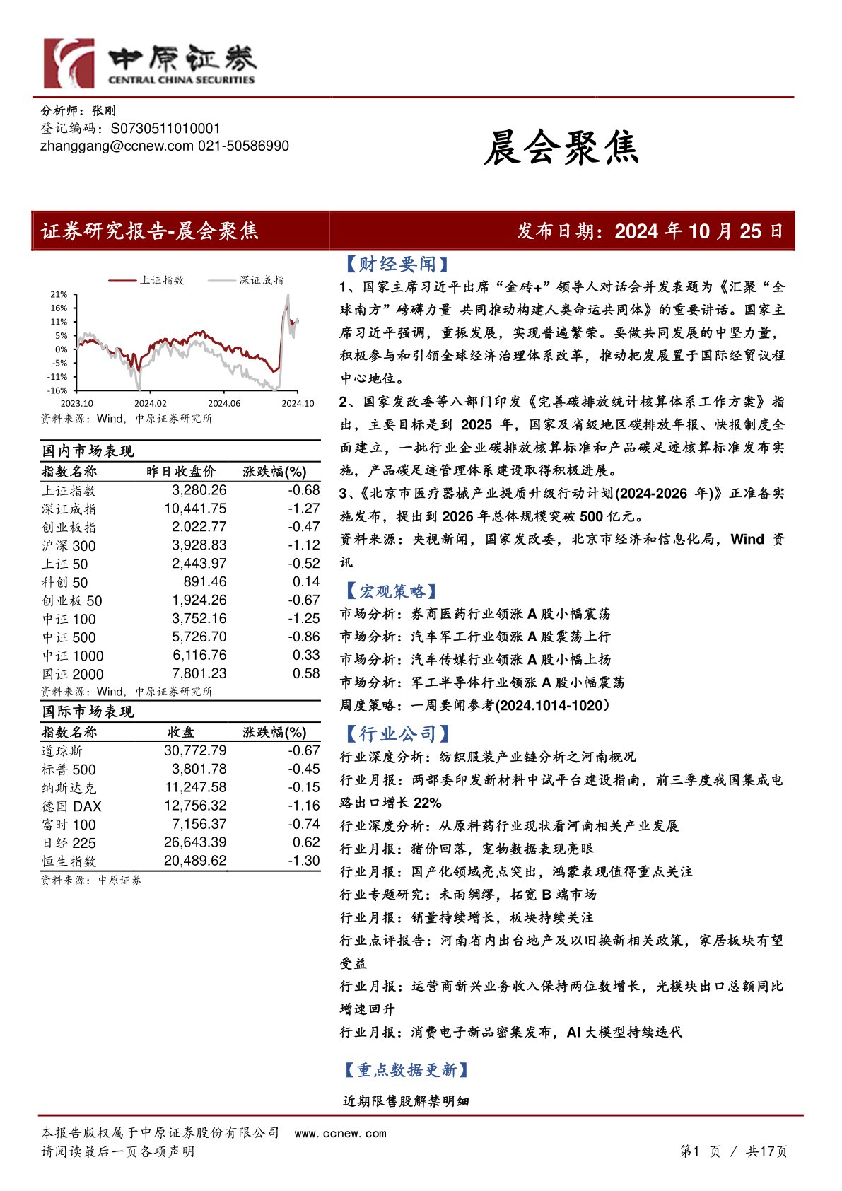 晨会聚焦