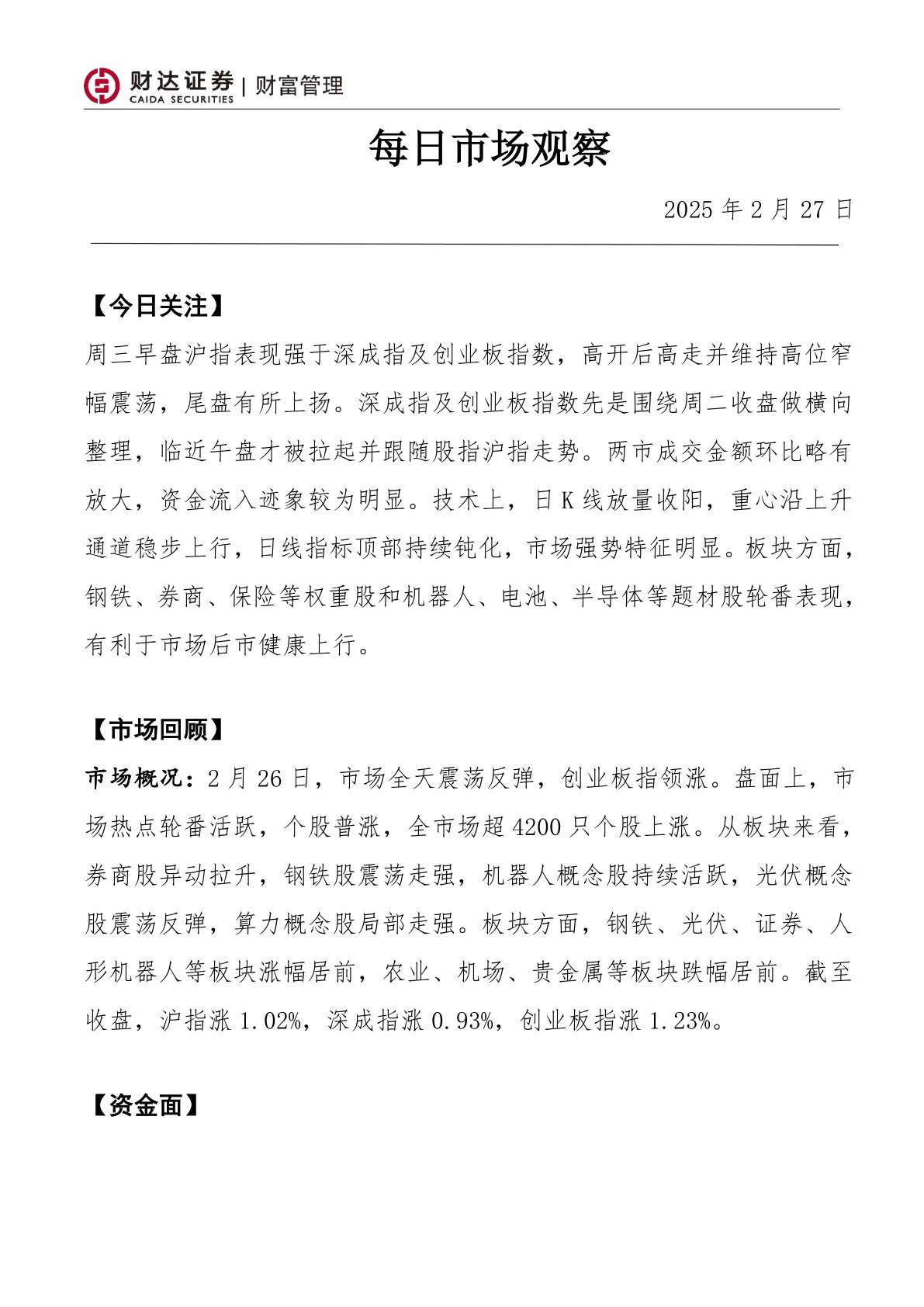 每日市场观察