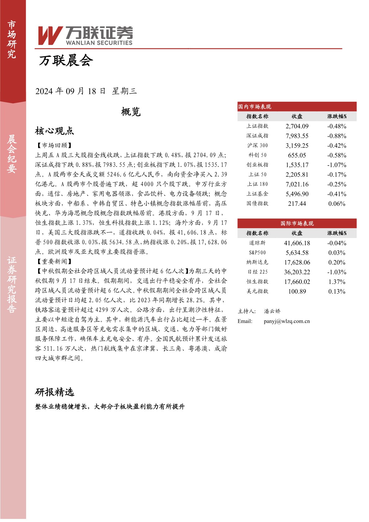 万联晨会