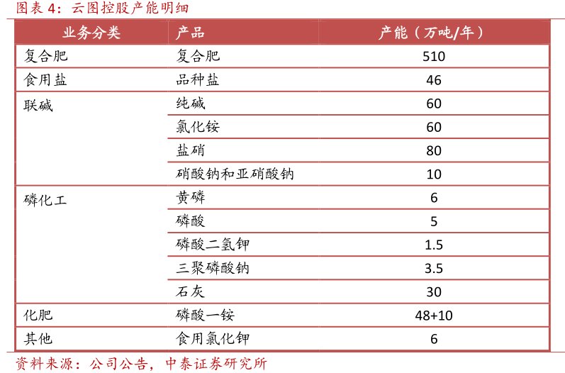 图<hl>云</hl><hl>图</hl><hl>控</hl><hl>股</hl>产能明细