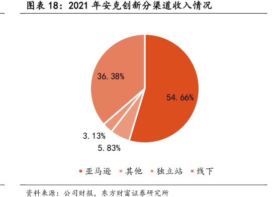 2021年<hl>安</hl><hl>克</hl><hl>创</hl><hl>新</hl>分渠道收入情况