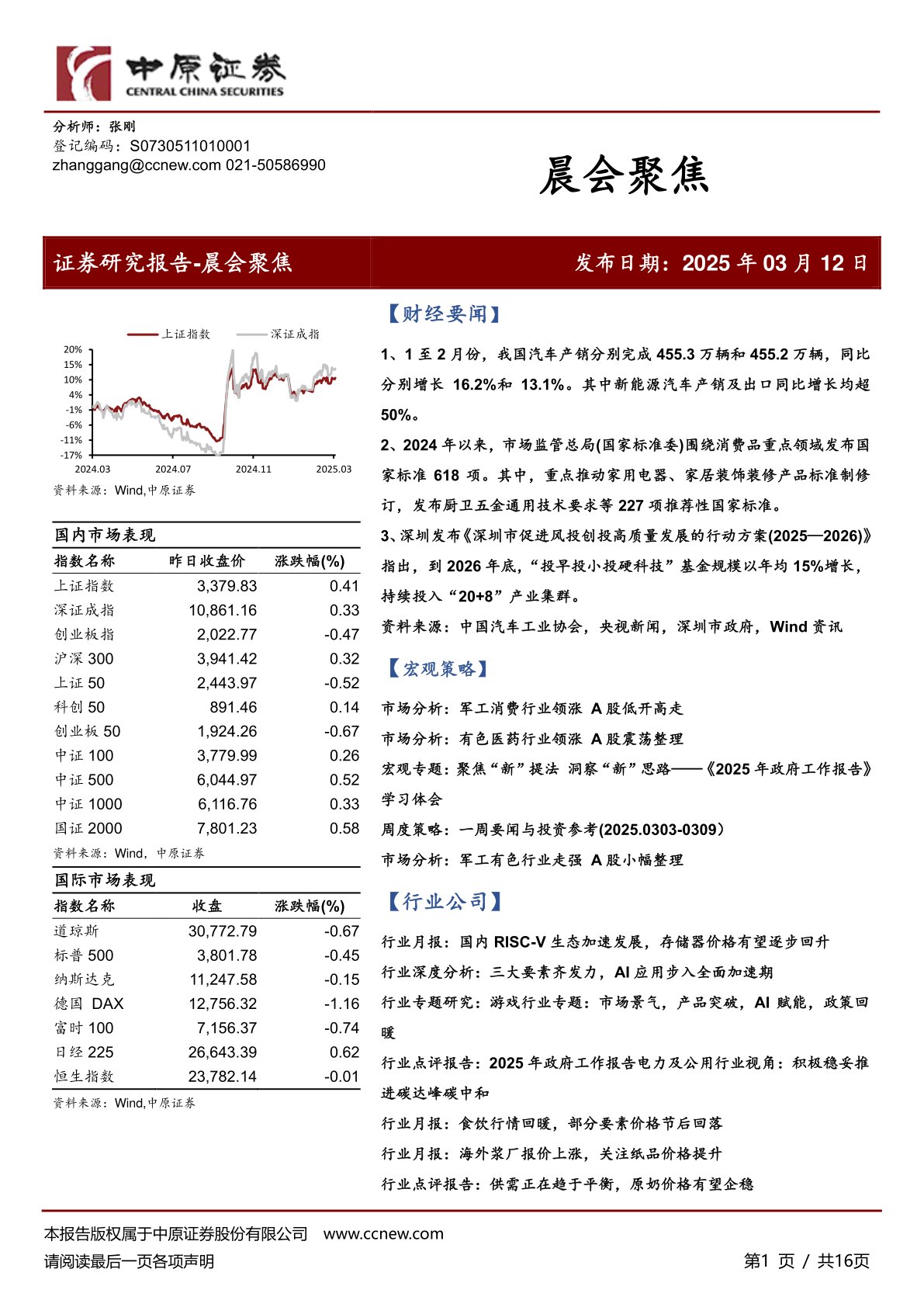 晨会聚焦