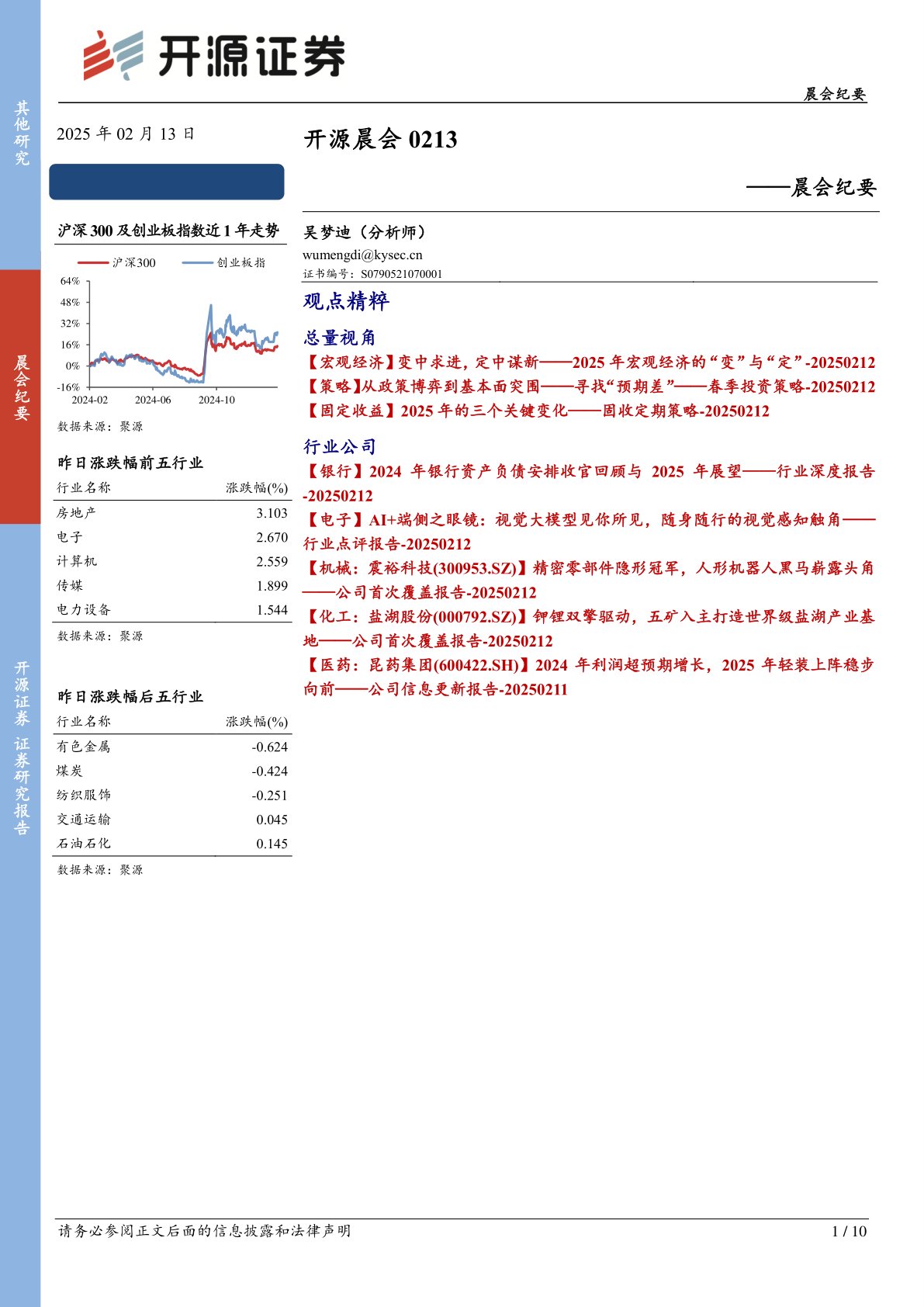 开源晨会