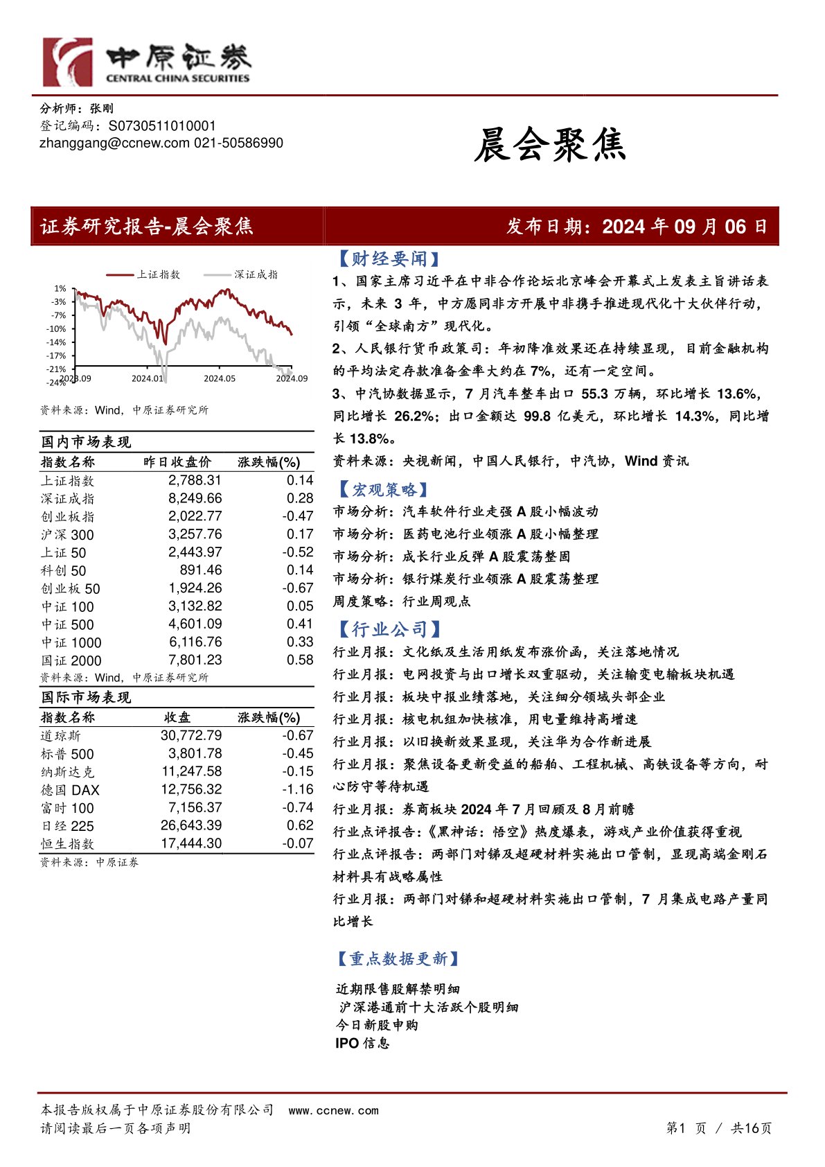 晨会聚焦