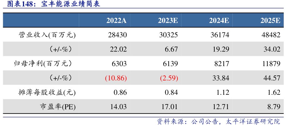 <hl>宝</hl><hl>丰</hl><hl>能</hl><hl>源</hl>业绩简表